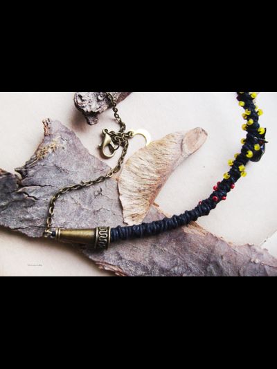 &quot;Котик и огоньки&quot;, необычное колье под шейку