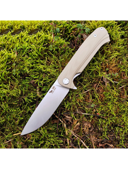 Складной нож Чиж NEXT сталь AUS10, рукоять G10, цвет тан