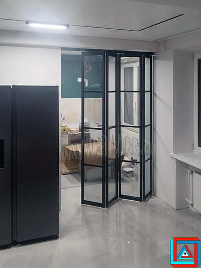 Перегородка-книжка из 4-х створок сложение в одну сторону