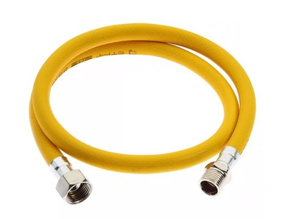 Шланг для газа ПВХ армированный 1/2", желтая, L-0,5м, г/ш