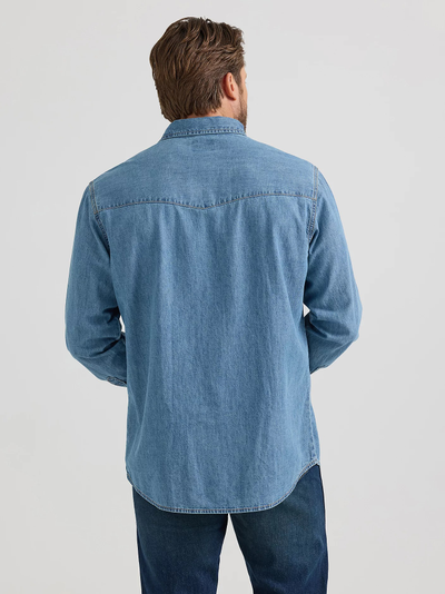 Рубашка Wrangler® Classic Denim Western Snap Shirt