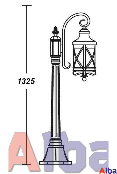 Lucerna 84807/18 Парковый светильник, H132см