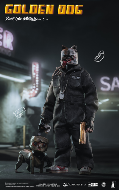 ПОМЯТА УПАКОВКА - Золотой Пёс - Коллекционная ФИГУРКА 1/12 scale GOLDEN DOG – Death Gas Station series (PES022) - Damtoys x Coal Dog