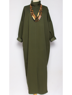 Платье "Кимоно хомут" хаки р.50,52,56