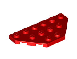 Wedge, Plate 3 x 6 Cut Corners, Red (2419 / 241921)