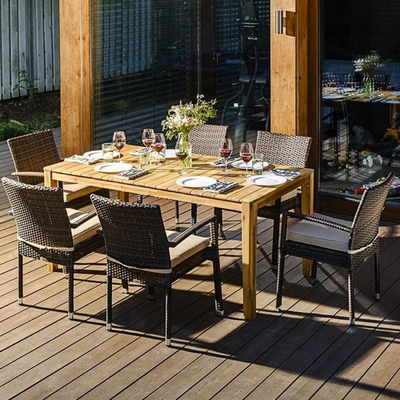 Обеденный комплект Aura 170 см на 6 персон со стульями