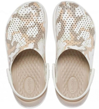 Crocs LiteRide Printed Camo Clog Бежевые