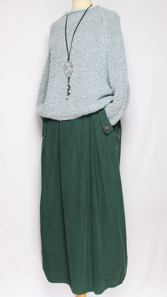 ЮБКА "Вельвет карманы клапаны" малахит до р.54