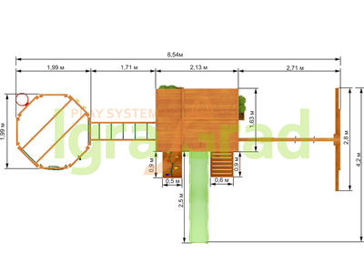 Детская площадка IgraGrad Клубный домик 2 с WorkOut Luxe