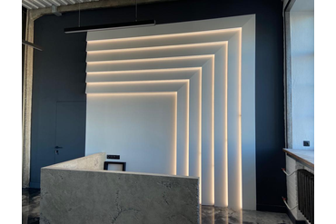 Световые панели «Lines». Офис компании «Перспектива», г. Кострома.