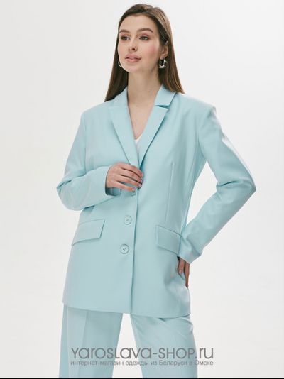 Двухпредметный костюм нежно-голубого цвета