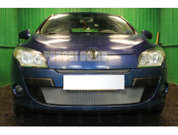 Защита радиатора Renault Megane III 2009-2012 chrome верх
