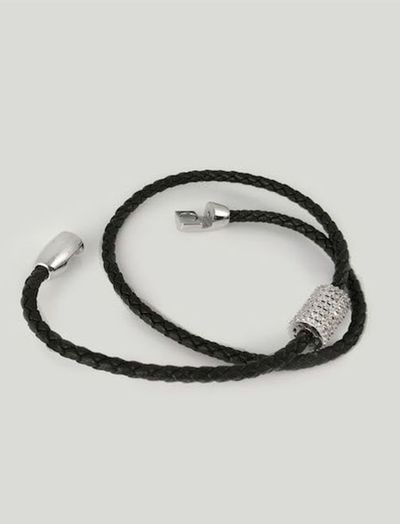 (АРТИКУЛ: 6573/42) БРАСЛЕТ ЖЕНСКИЙ, КОЖА, МЕТАЛЛ "БЕЛОЕ ЗОЛОТО", МЕЛКИЕ СТРАЗЫ, НА МАГНИТЕ