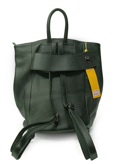 (АРТИКУЛ: 9802/0/4) ЖЕНСКИЙ РЮКЗАК, НЕБОЛЬШОЙ, НАТУРАЛЬНАЯ КОЖА, ЗЕЛЕНЫЙ