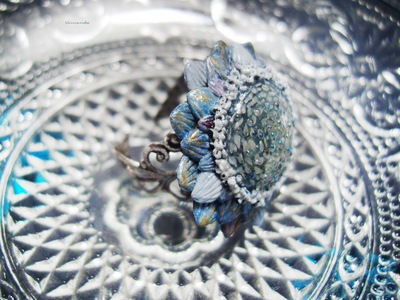 "Астра Галактика", фэнтезийное кольцо-цветок в космическом стиле