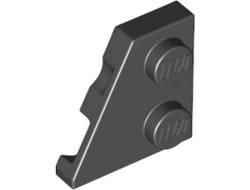 Wedge, Plate 2 x 2  Left, Black (24299 / 6141554)