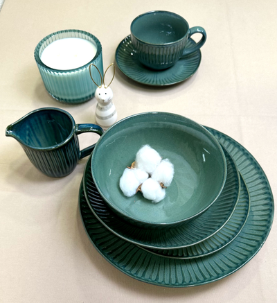 Тарелка закусочная Gallery (зелёная), 19 см