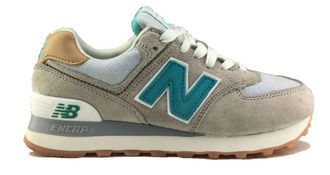 New Balance 574 Темно-серые с зеленым женские (36-40) Арт. 068F