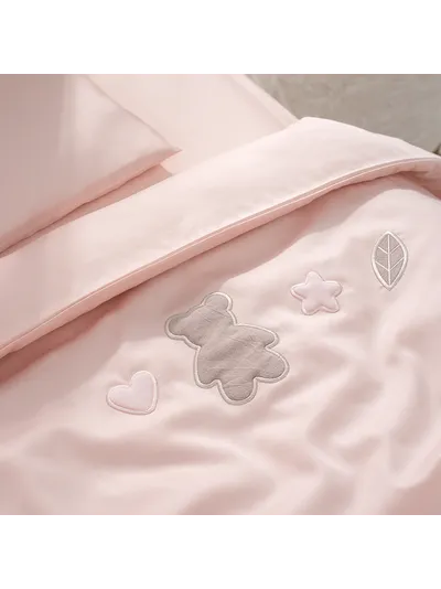Комплект в кроватку Perina Teddy Sateen Collection 6 предметов розовый