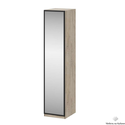 Этна шкаф Ш 57*50 Дуб эндгрей/Софт грей с зекралом