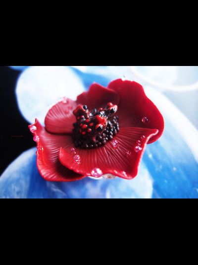 Кольцо-цветок &quot;Маквушка, лягушачий мак&quot;