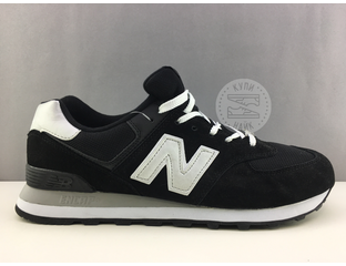 New balance 574 black reflective top