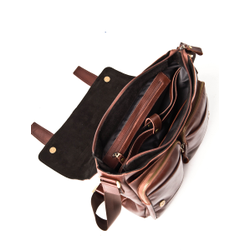 Кожаная мужская сумка Madruzzo Premium brown (арт. 
5068-53)