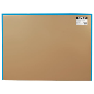 Коврик защитный для напольных покрытий BRABIX, поликарбонат, 90х120 см, шагрень, толщина 1,8 мм, 604850