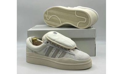 Кроссовки Adidas Bad Bunny x Campus Sail White Grey Suede