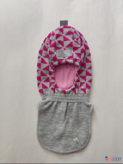 Шапка-шлем "Бантики" 20201-07, цвет серый, розовый р. 48-50