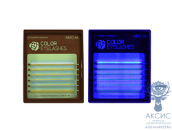 Ресницы флуоресцентные NEICHA Light Blue MINI 6 линий C 0,10 MIX 8.2 (8-13)