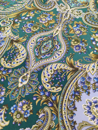 Павловопосадский платок Золотое сердце 2022-12