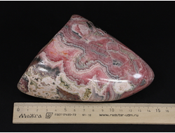 РЕДКОСТЬ! Родохрозит, крупный полированный коллекционный образец, Аргентина (114*100*60 мм, 1122 г) №18441