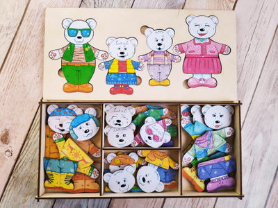 Конструктор-персонаж "Семья белых медведей"