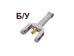 ! Б/У - Technic Linear Actuator Mini with Dark Bluish Gray Head and Orange Axle, Light Bluish Gray (92693c01 / 4612100 / 6221464) - Б/У