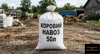 коровий навоз перегной в мешках