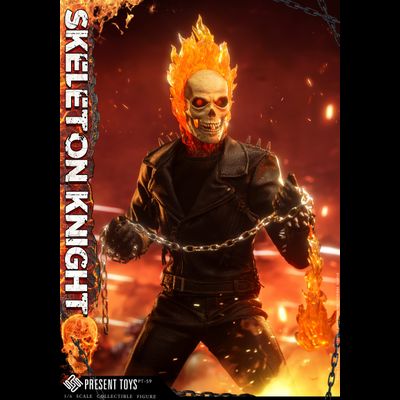ПОСЛЕ ОБЗОРА - Призрачный Гонщик (Николас Кейдж, Ghost Rider) - Коллекционная ФИГУРКА 1/6 scale Skeleton Knight (PT-sp59) - PRESENT TOYS