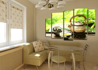 Модульная картина "Зеленый чай"