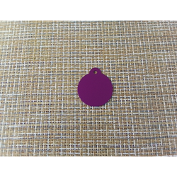 Подвеска кулон круг 32x32мм алюминий фиолетовый