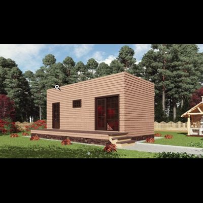 Одноэтажный каркасный дом с одной спальней 39м² (SK42)