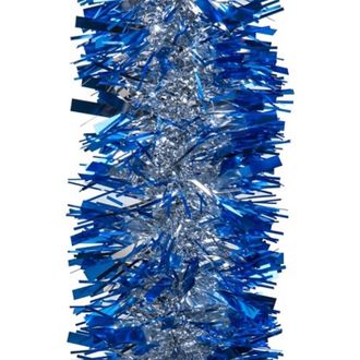 Мишура цвет серебро, синий 2 м, d=95 М0831