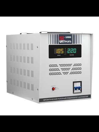 Однофазный стабилизатор напряжения UPOWER АСН-10000 с цифровым дисплеем