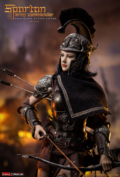 Спартанка-командир в черном - КОЛЛЕКЦИОННАЯ ФИГУРКА 1/6 scale Spartan Army Commander Black (PL2022-189B) - TBLeague