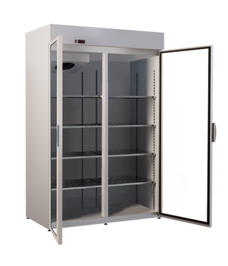 Холодильный шкаф двухдверный со стеклянными дверьми CM105-2