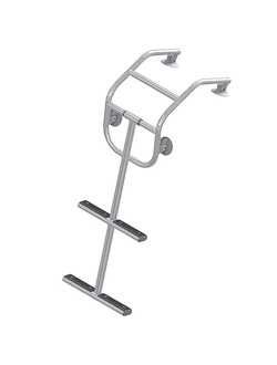 Трап дайверский для НЛ бортовым креплением, 2 белых ступени (ширина 325 мм.)