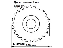 Дисковые пилы по дереву диаметром 650 мм