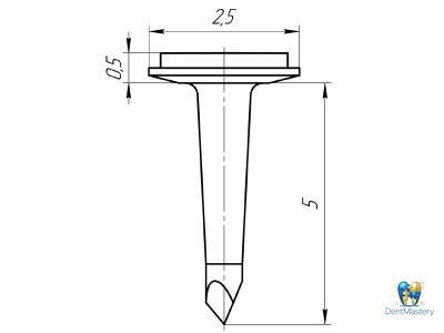 Пин безударный 5 мм, арт. PSu-02-50/5-5 шт.