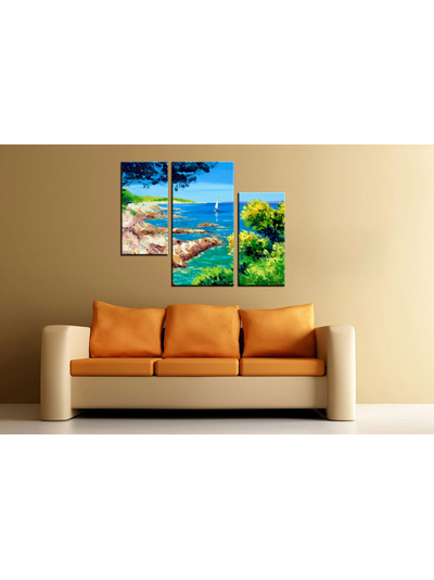 Модульная картина "Скалистый берег"