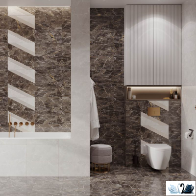 Плитка настенная Belani Maundays Декор микс с золотом 25 х 50 см Береза керамика