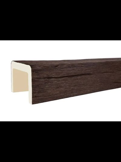 Декоративная балка из полиуретана. Полиуретановая фальшбалка Country Decor строганая тёмный дуб